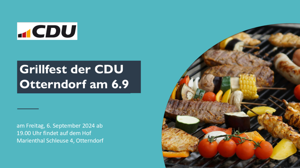 Einladung Grillfest der CDU Otterndorf am 6.9